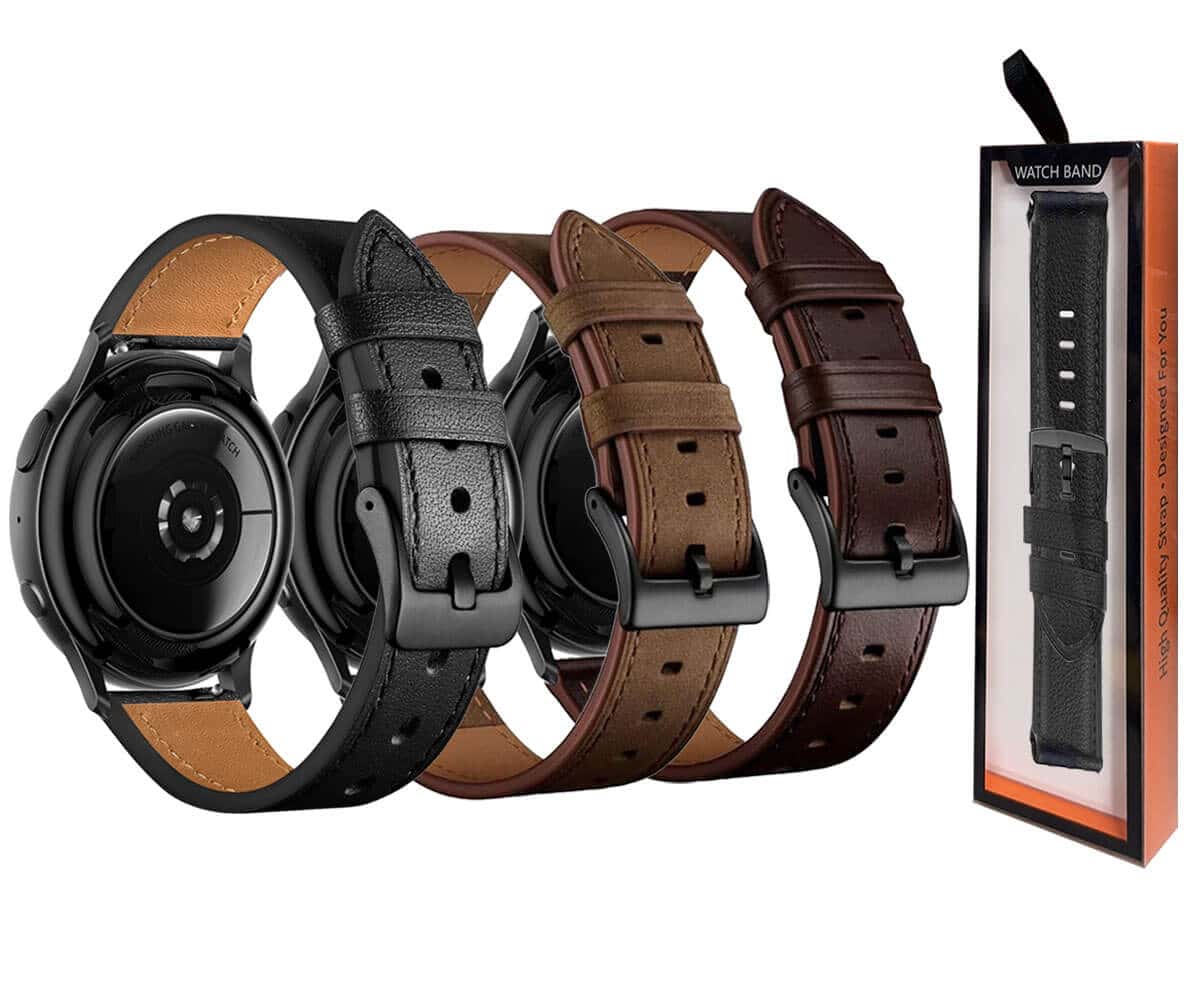 For Samsung Galaxy Watch 7 FE 6 5 4 3 Pro Active 2 Gear S2 Genuine Leather Strap Wristband For Samsung Galaxy Watch 7 FE 6 5 4 3 Pro Active 2 Gear S2 Genuine Leather Strap Wristband